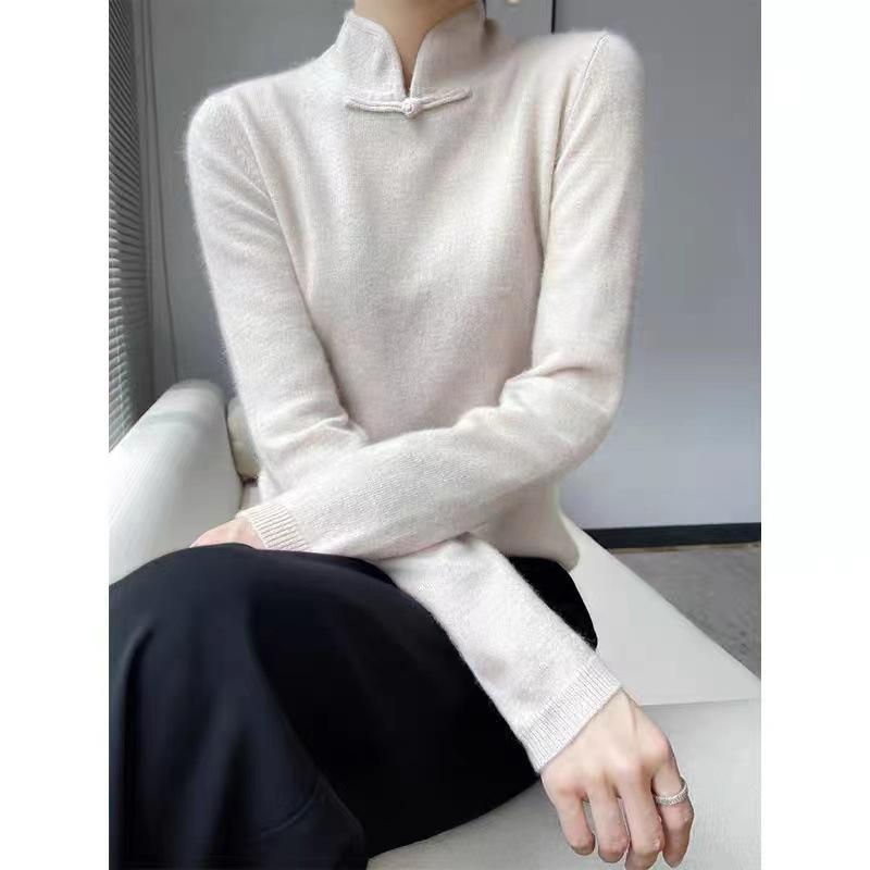 Round high neck discount sweater