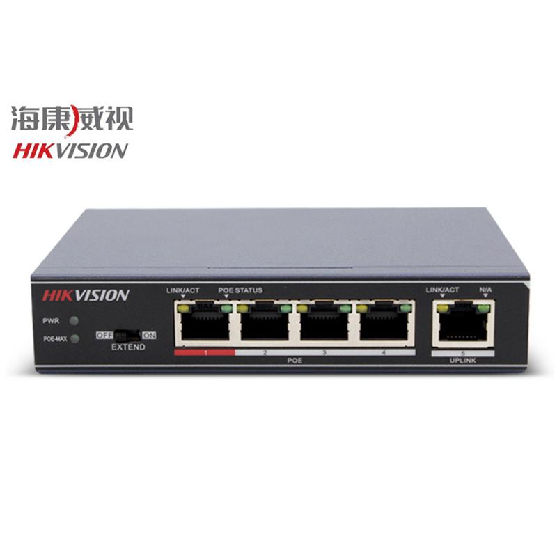 Hikvision 4 Ports 100Mbps Unmanaged PoE Switch DS-3E0105P-E For CCTV IP Camera