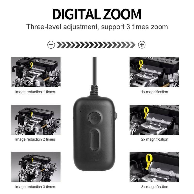 WiFi 2MP 5.5mm Borescopes Digital Zoom Industrial Endoscope 6-500cm Focal IP67