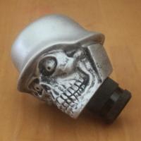 Universal Skull Soldier Silver Helmet Car Manual Gear Shift Shifter Knob g47