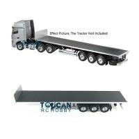 TOUCANRC 1/14 Chassis 3 Axle Flatbed Semi-Trailer for RC DIY Tamiye Truck Model