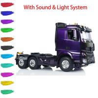 1/14 RC Tractor Truck 6x4 Painted Assembled Rotating Light Sound Doors Openable