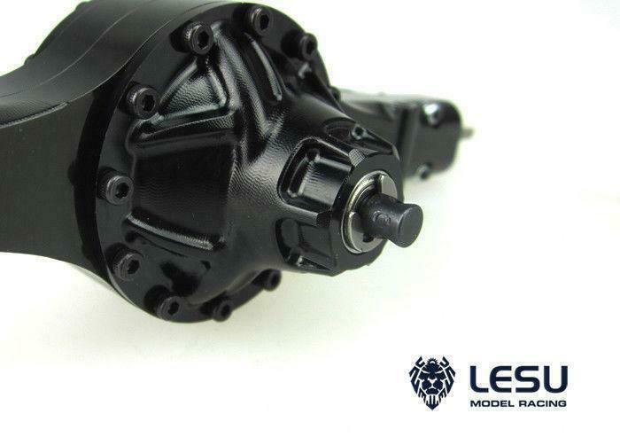 LESU US Stock Differential Speed Rear Axle for 1:14 Tamiye RC Tractor Truck 1PC